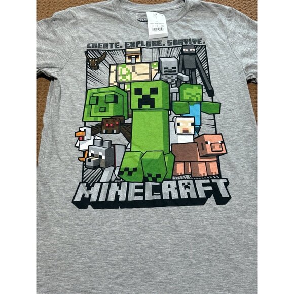 Minecraft Kids Large Graphic T-Shirt - Picture 2 of 5